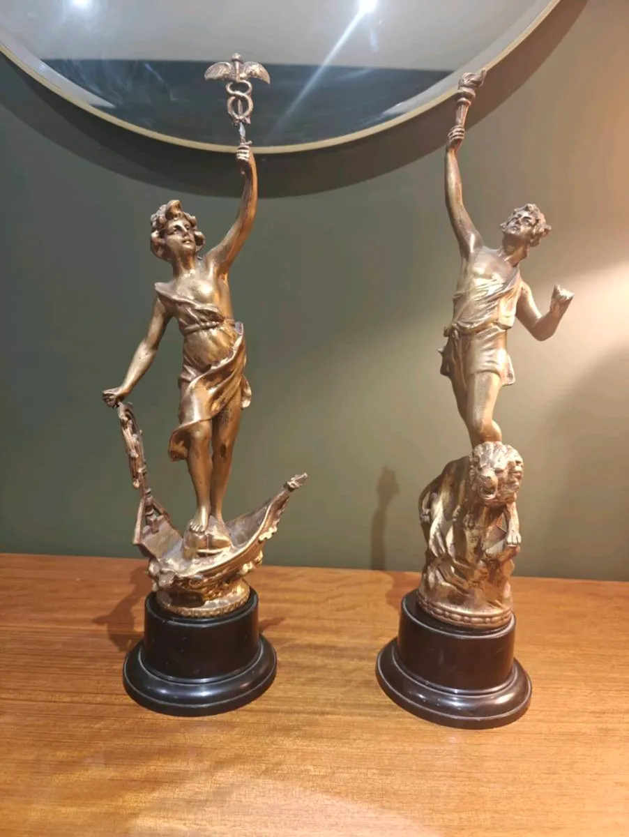 Pair of Classical Style Figurines – 15” Decorative - Image 1