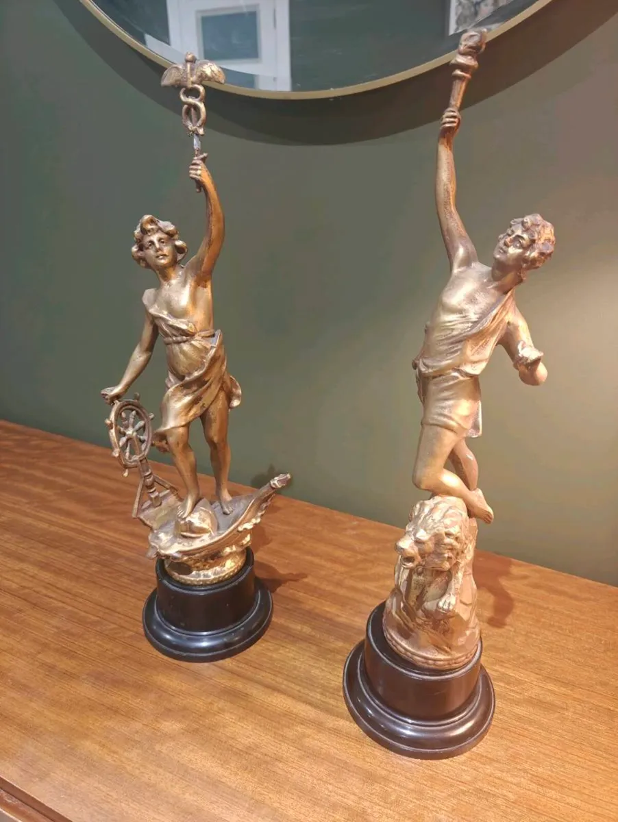 Pair of Classical Style Figurines – 15” Decorative - Image 2