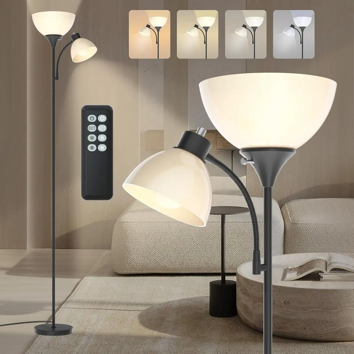 Led Floor Lamp Super Bright 11W+7W 2100LM - Image 1