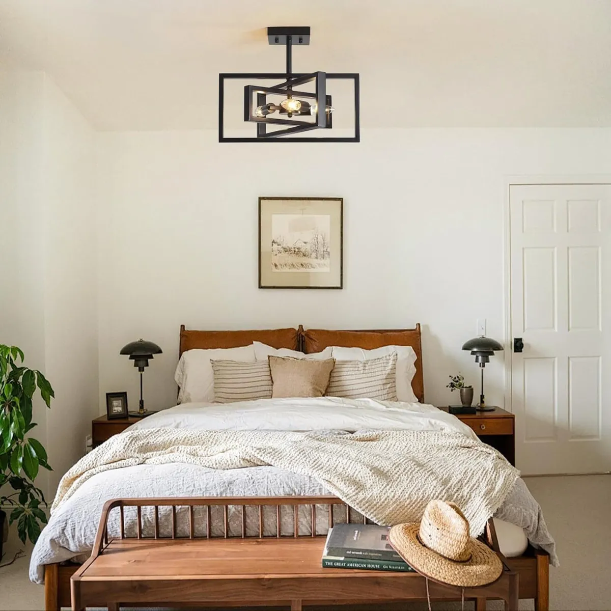 Black Ceiling Light Living Room 3 Lights Chandelie - Image 4