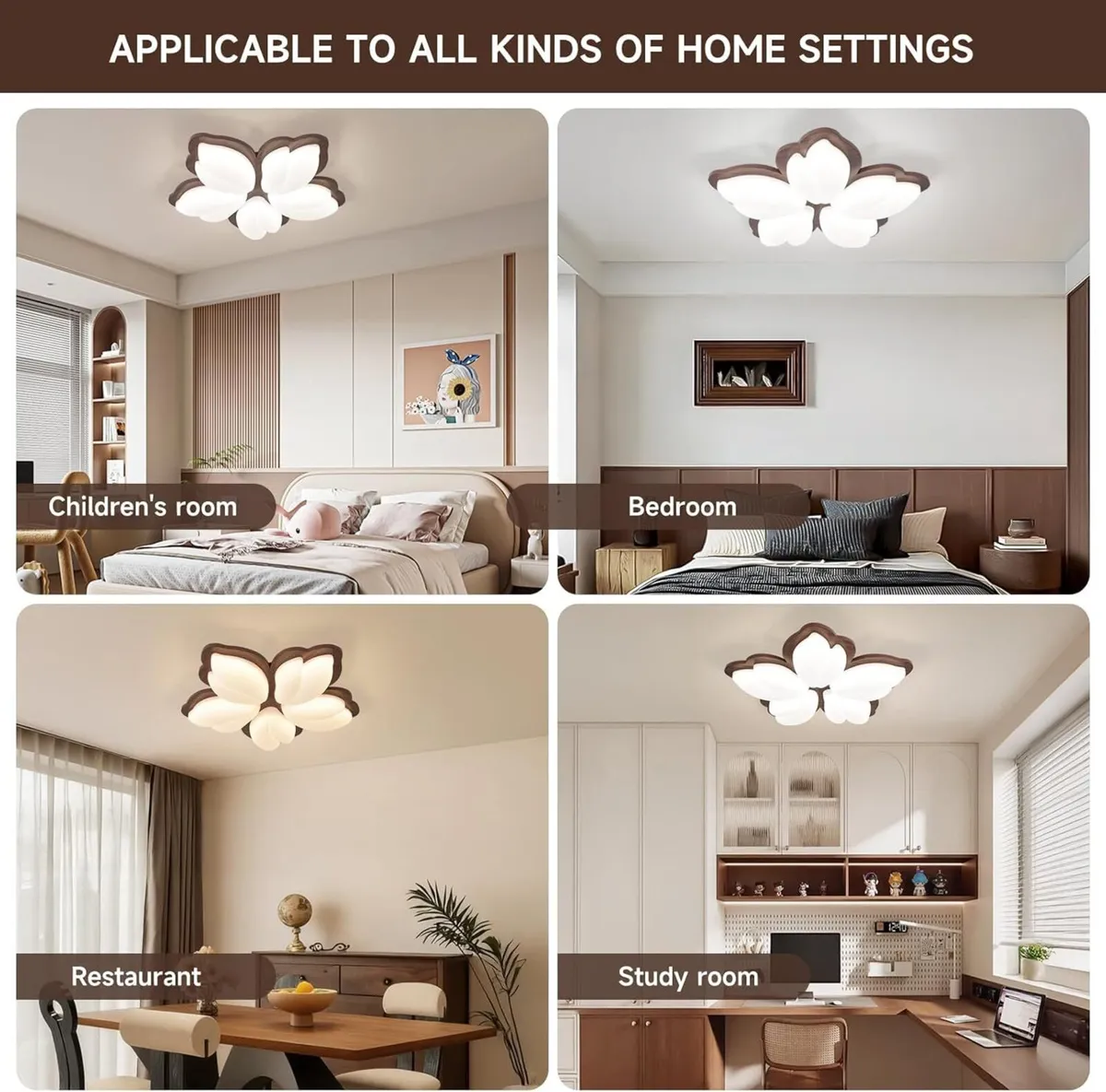 Smart Dimmable LED Ceiling Light 6580LM 5-Light - Image 2