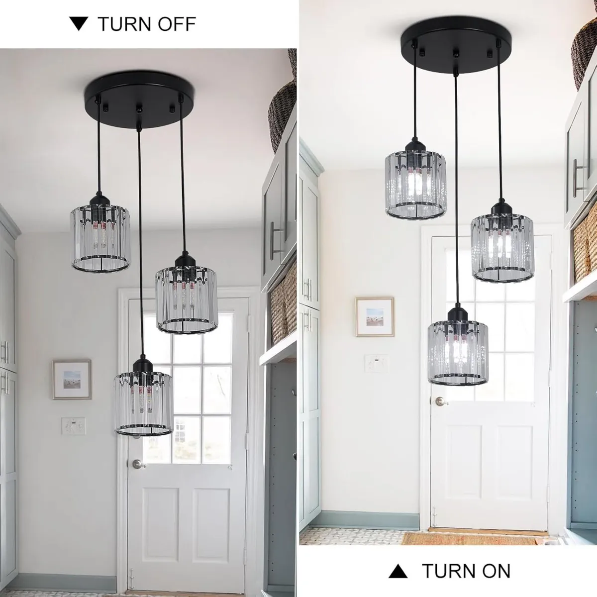 Modern Crystal Ceiling Light Chandelier Flush - Image 4