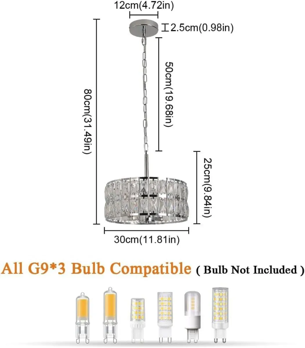 Modern Crystal Chandelier Ceiling Lights Pendant - Image 3