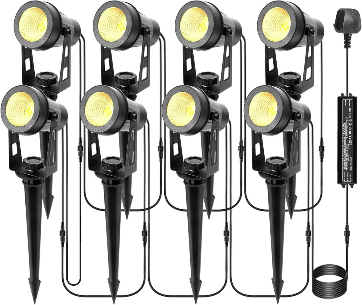 Garden Lights Mains 27m 8-in-1 LED Outdoor - Image 1