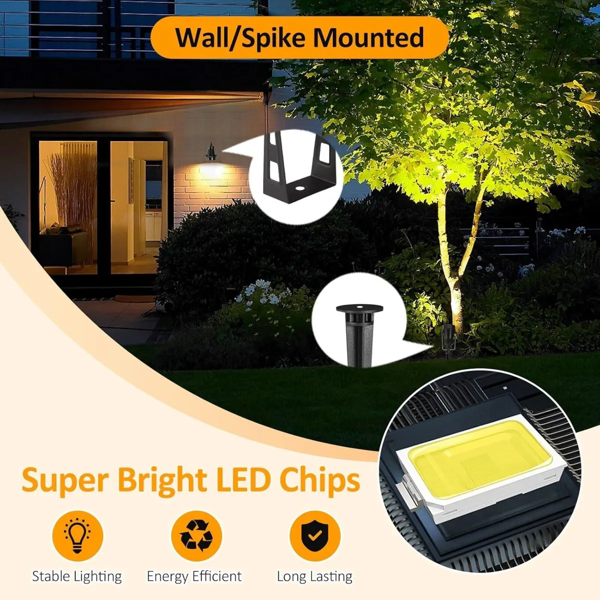 Garden Lights Mains 27m 8-in-1 LED Outdoor - Image 3
