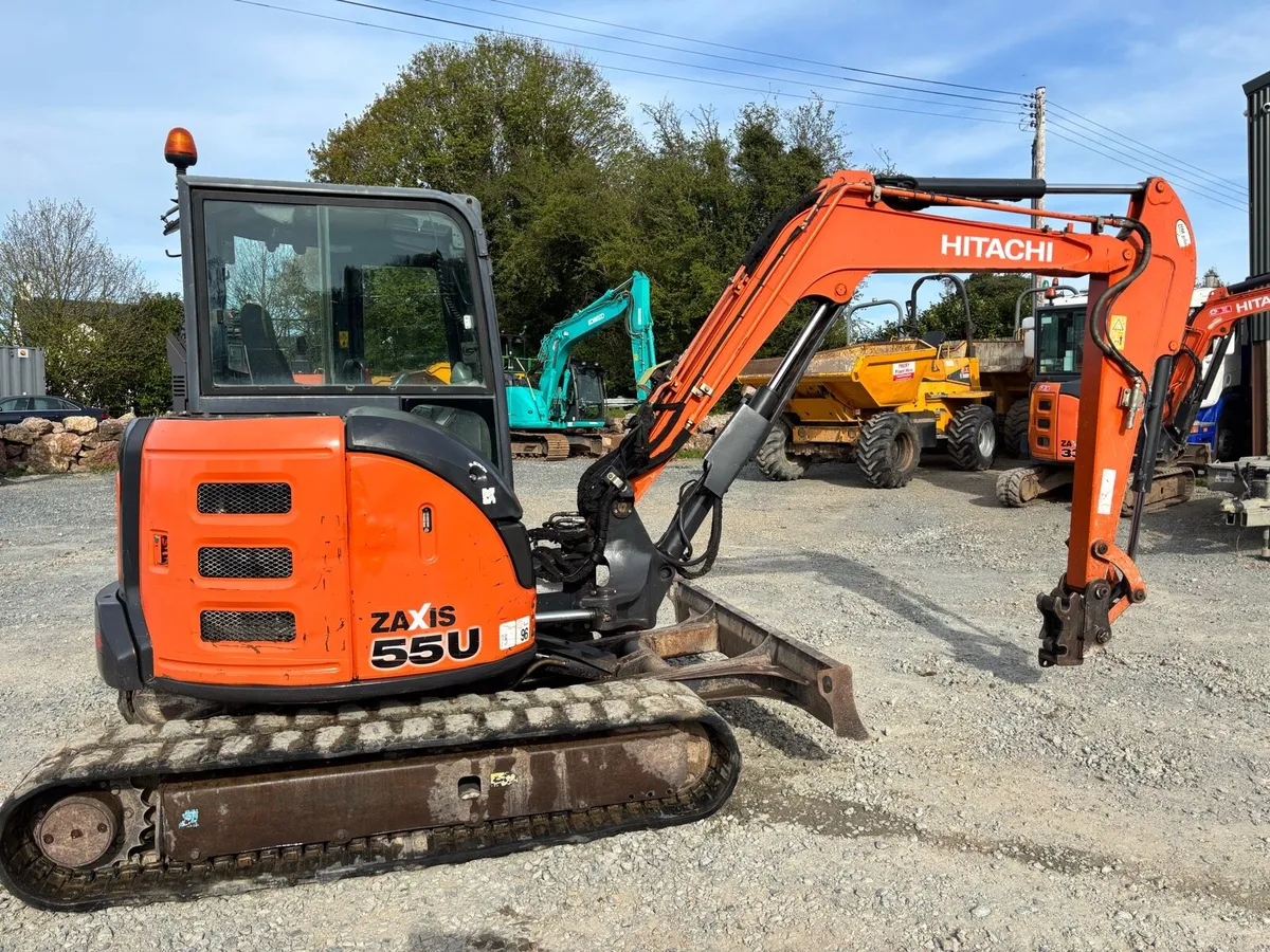 Hitachi ZX55U-5A mini digger - Image 1