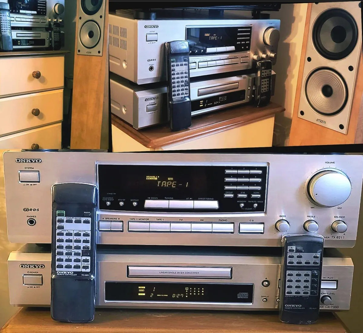 Set Jamo Speakers, Onkyo amplifier, Onkyo CD playe - Image 1