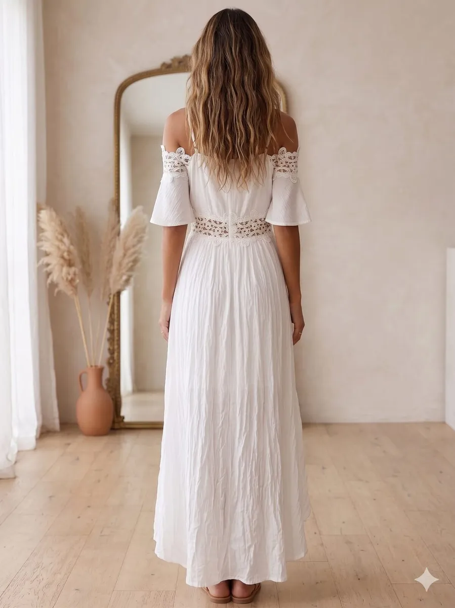 Booho maxi dress Luna lace size 6-8 - Image 1