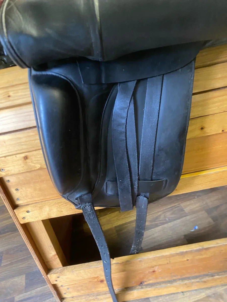 Albion 17” black leather dressage saddle - Image 2