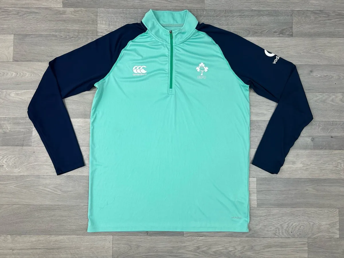 Canterbury Ireland Rugby Half Zip Base Layer Top L - Image 1