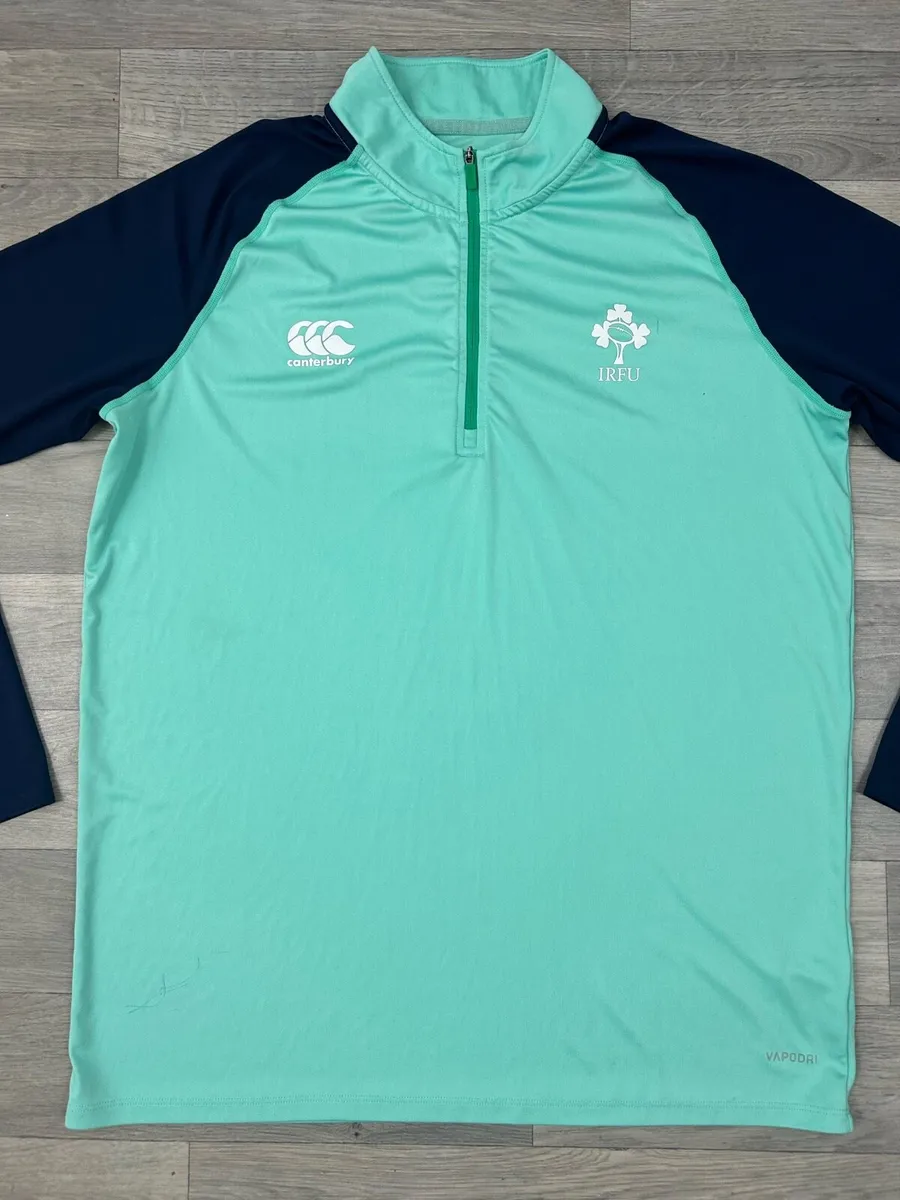 Canterbury Ireland Rugby Half Zip Base Layer Top L - Image 2