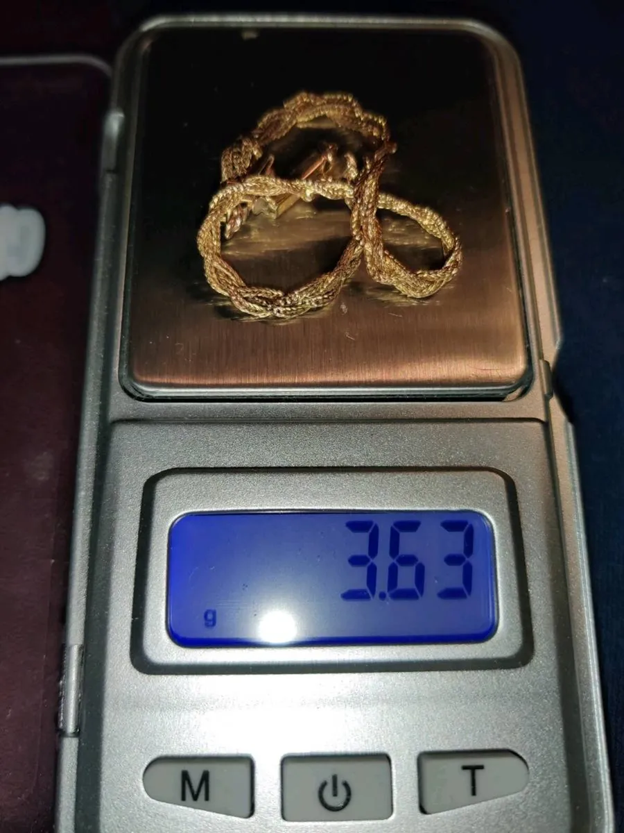 RARE, CHUNKY WEAVER, 9CT SOLID Gold 3.36g Bracelet - Image 2