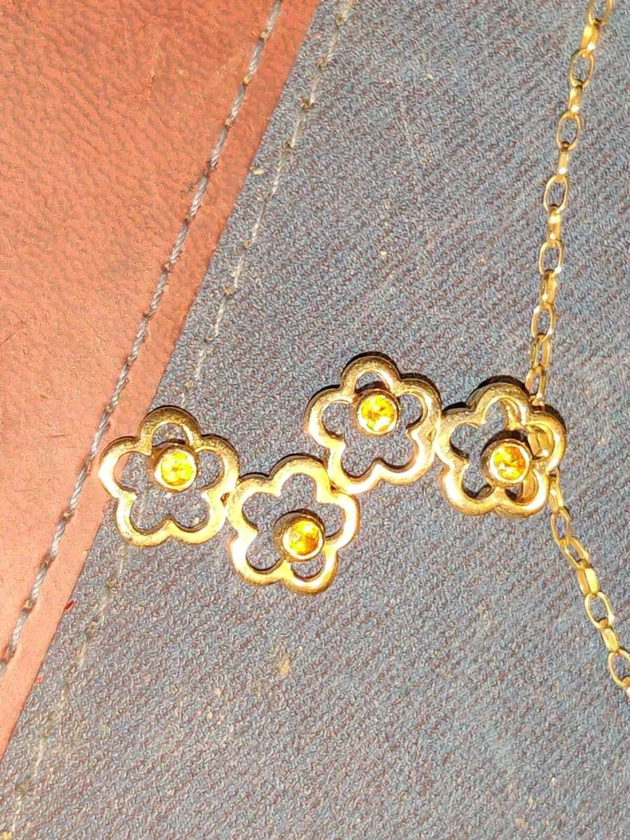 FLOWER POWER BELCHER, 9CT THICK Gold 5g Necklace ! - Image 4
