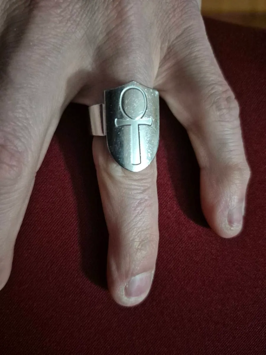 Chronotech Ring – Ankh Symbol – Stainless Steel - Image 2