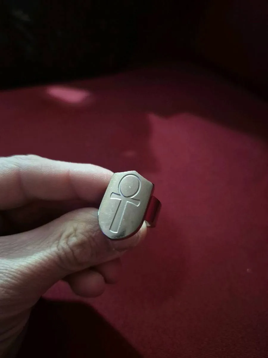 Chronotech Ring – Ankh Symbol – Stainless Steel - Image 3