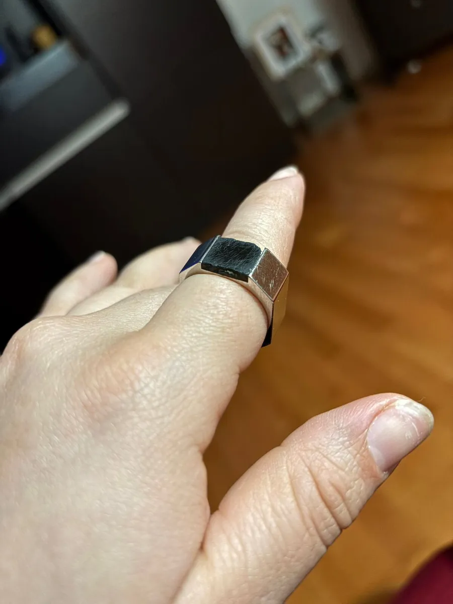 Nomination Ring – Industrial Bolt Design – Steel – - Image 2