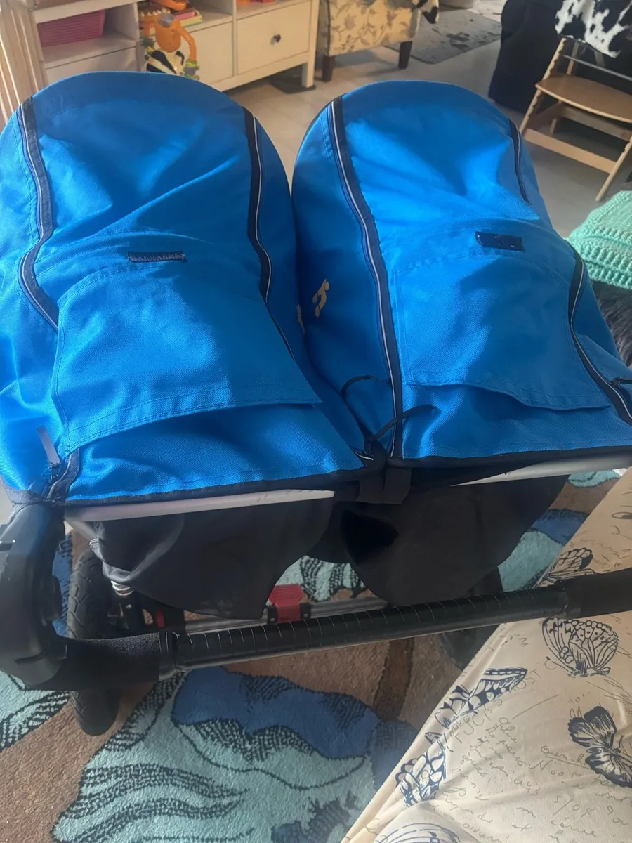 Out and about blue double nipper buggy - Image 3