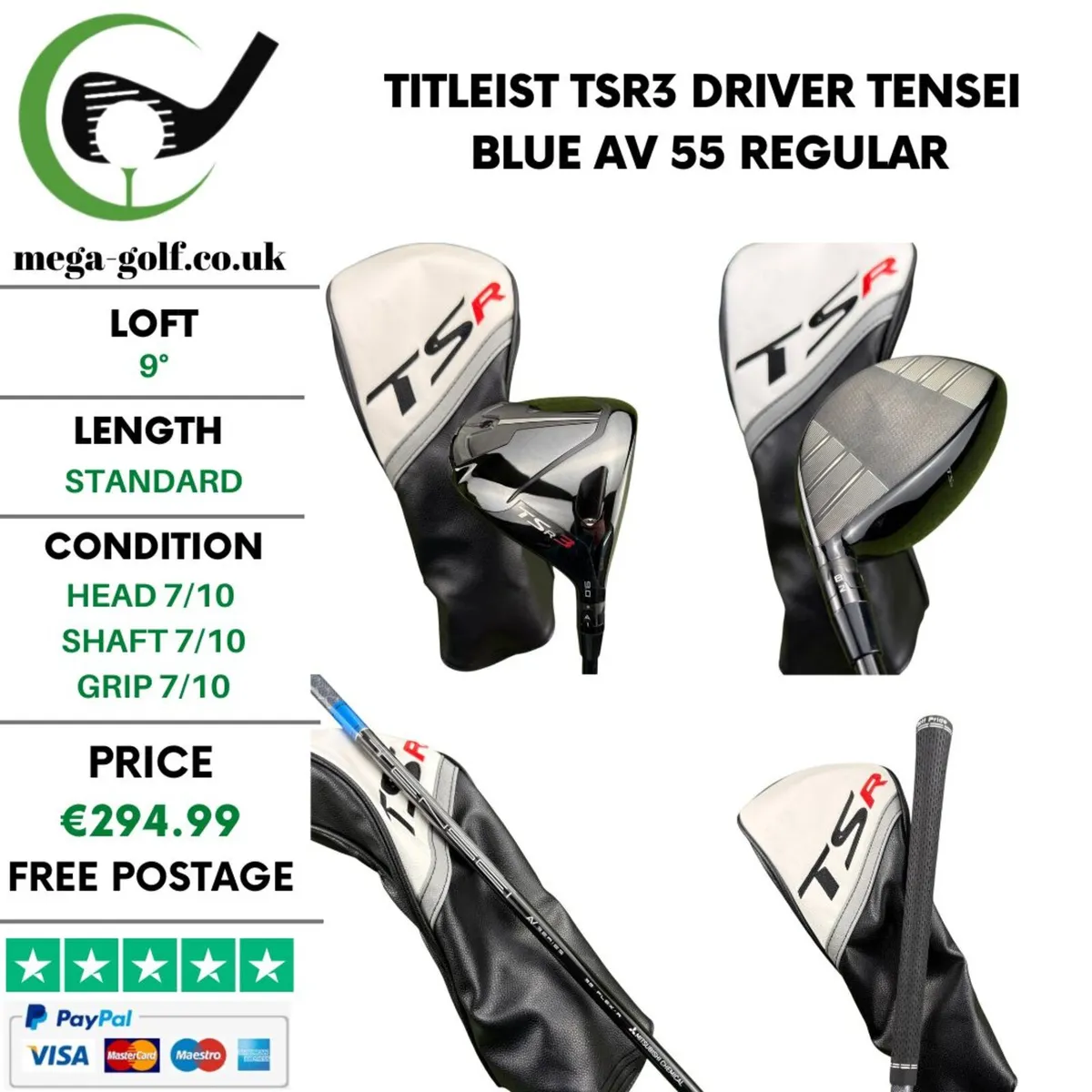 Titleist TSR3 Driver / 9° / Regular - Image 1