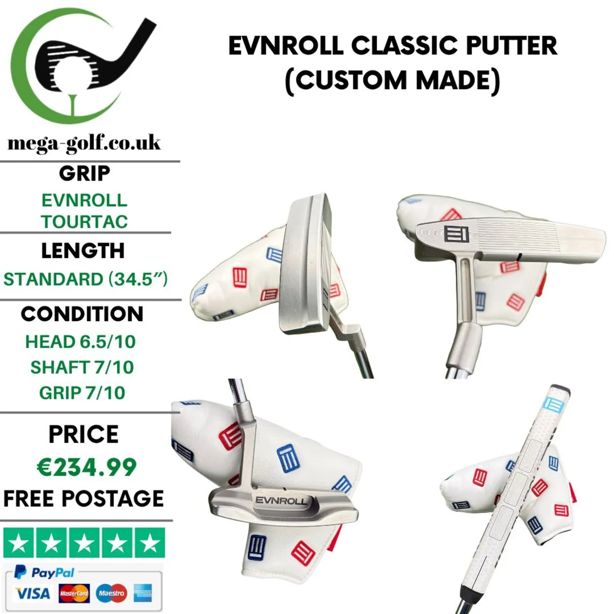 Evnroll Classic Putter / 34.5" (Custom Made) - Image 1