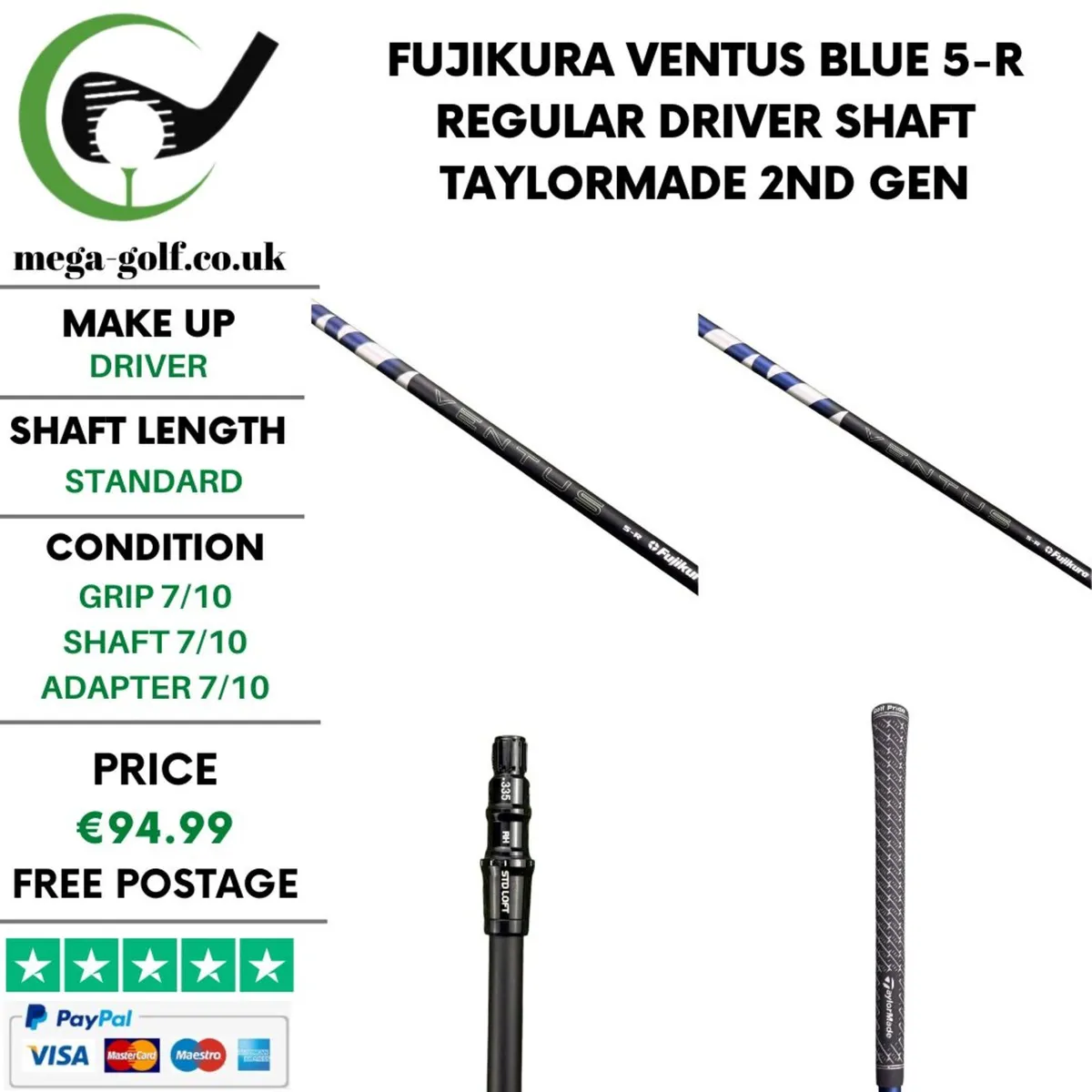 Fujikura Ventus Blue 5-R Regular Driver Shaft - Image 1