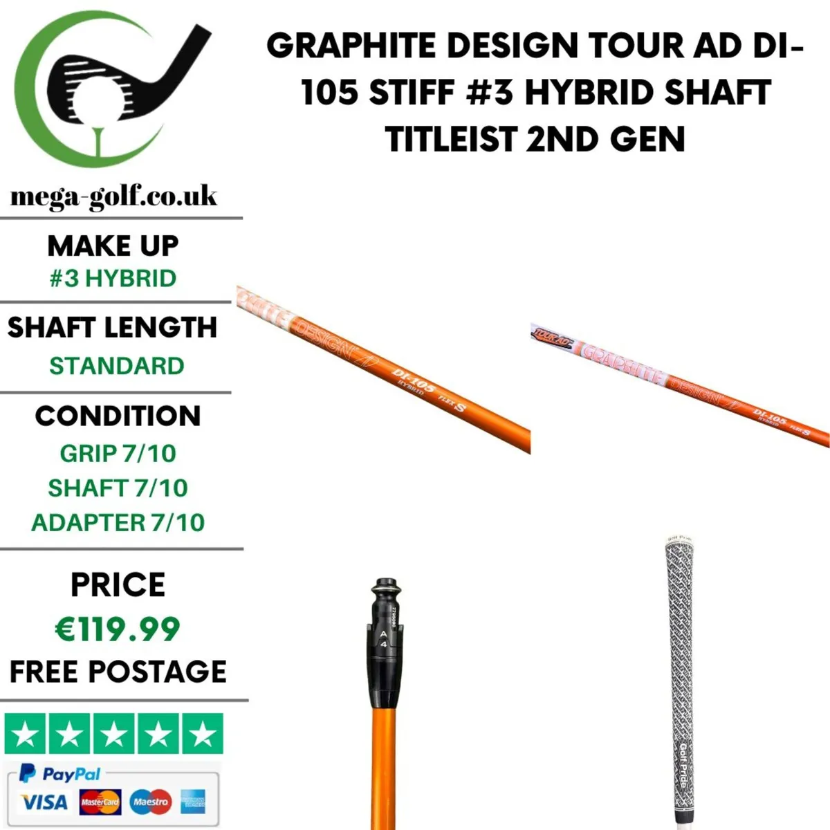 Graphite Design Tour AD Di-105 Stiff #3 Hybrid - Image 1