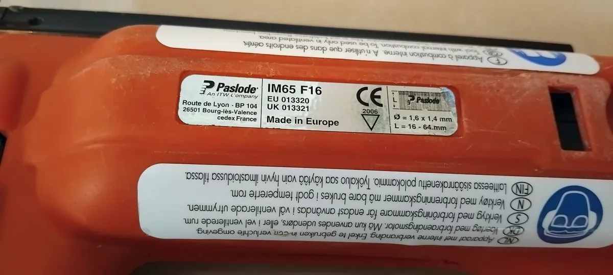 Paslode im65 F16 2nd fix Nail Gun"Fully Serviced" - Image 4