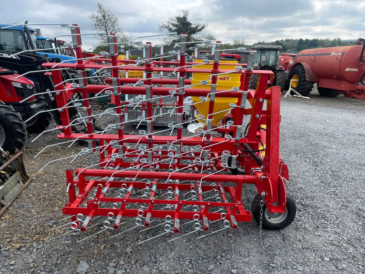New Jarmet 6M Grass Tyne Harrow with Seeder - Image 2