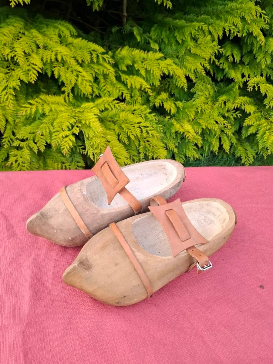 Large wood clogs postage possible - Image 1