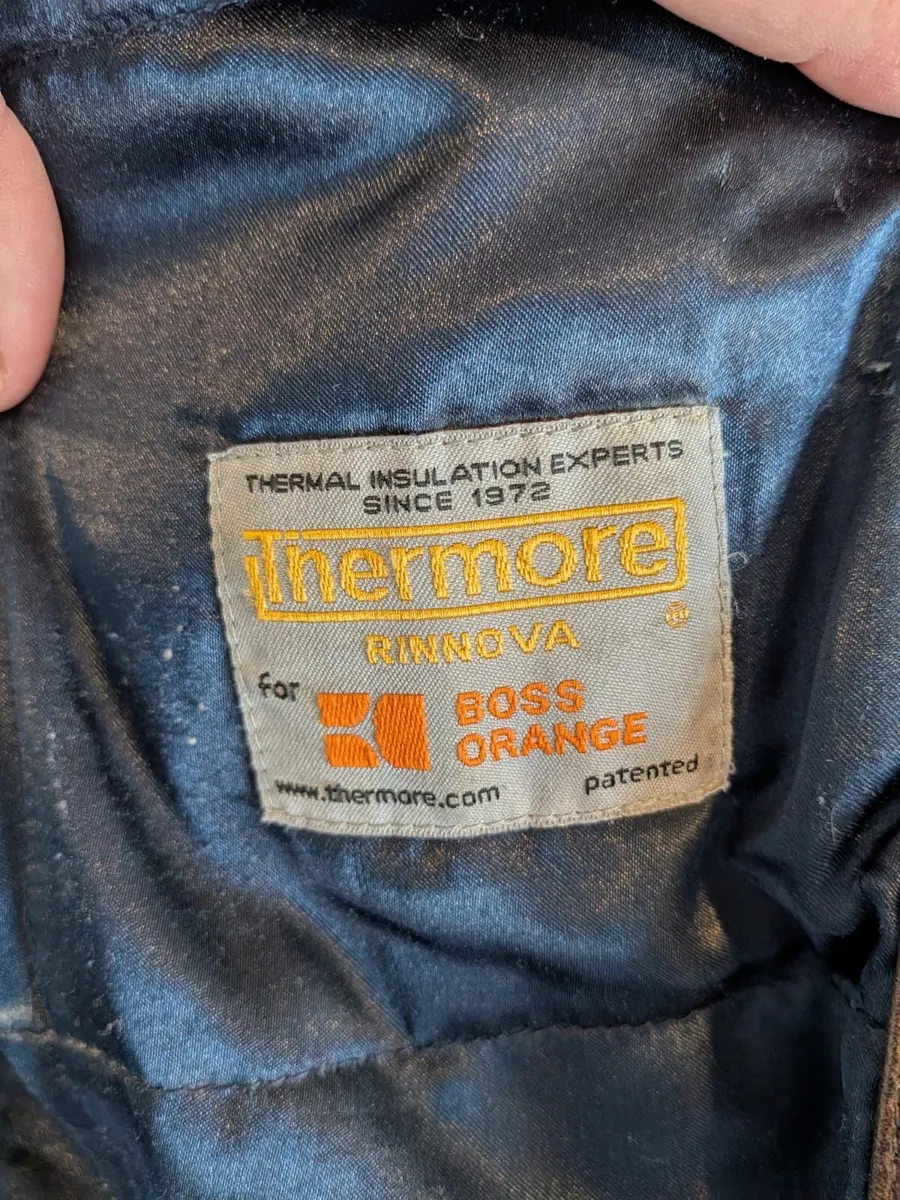 Vintage Boss Orange Lamb Leather Jacket Size UK 50 - Image 4