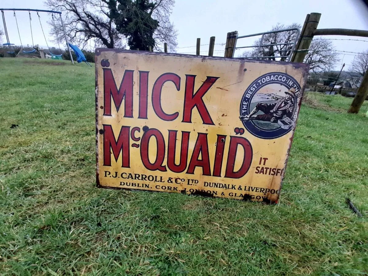 Mick McQuaid Large Tin Sign - Image 1