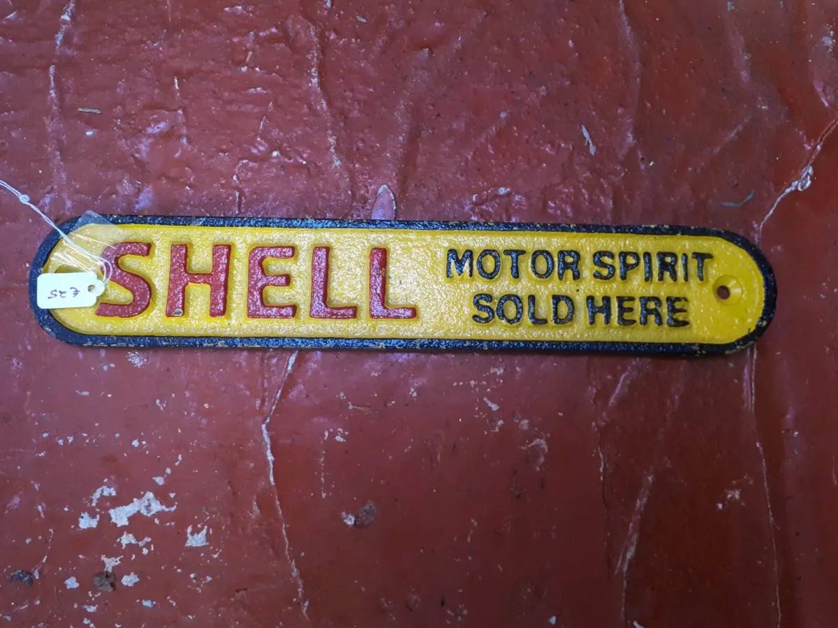 Shell Cast Iron Sign