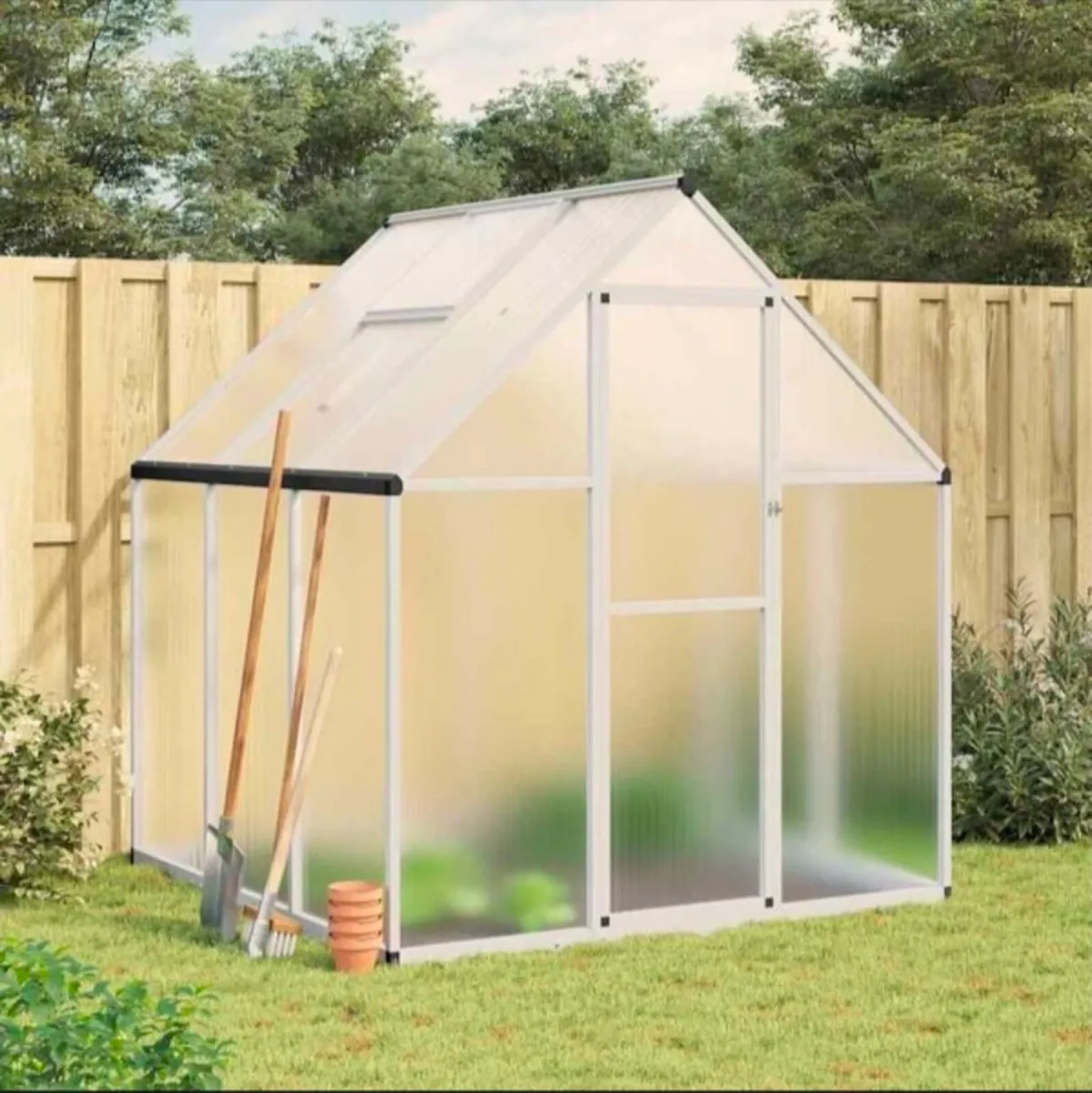 Greenhouse with Base Frame Silver - Image 1