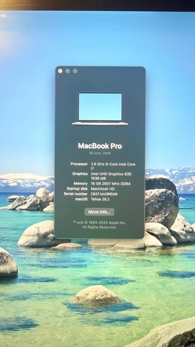 Macbook Pro 16 inch 512 GB/16 GB - Image 2