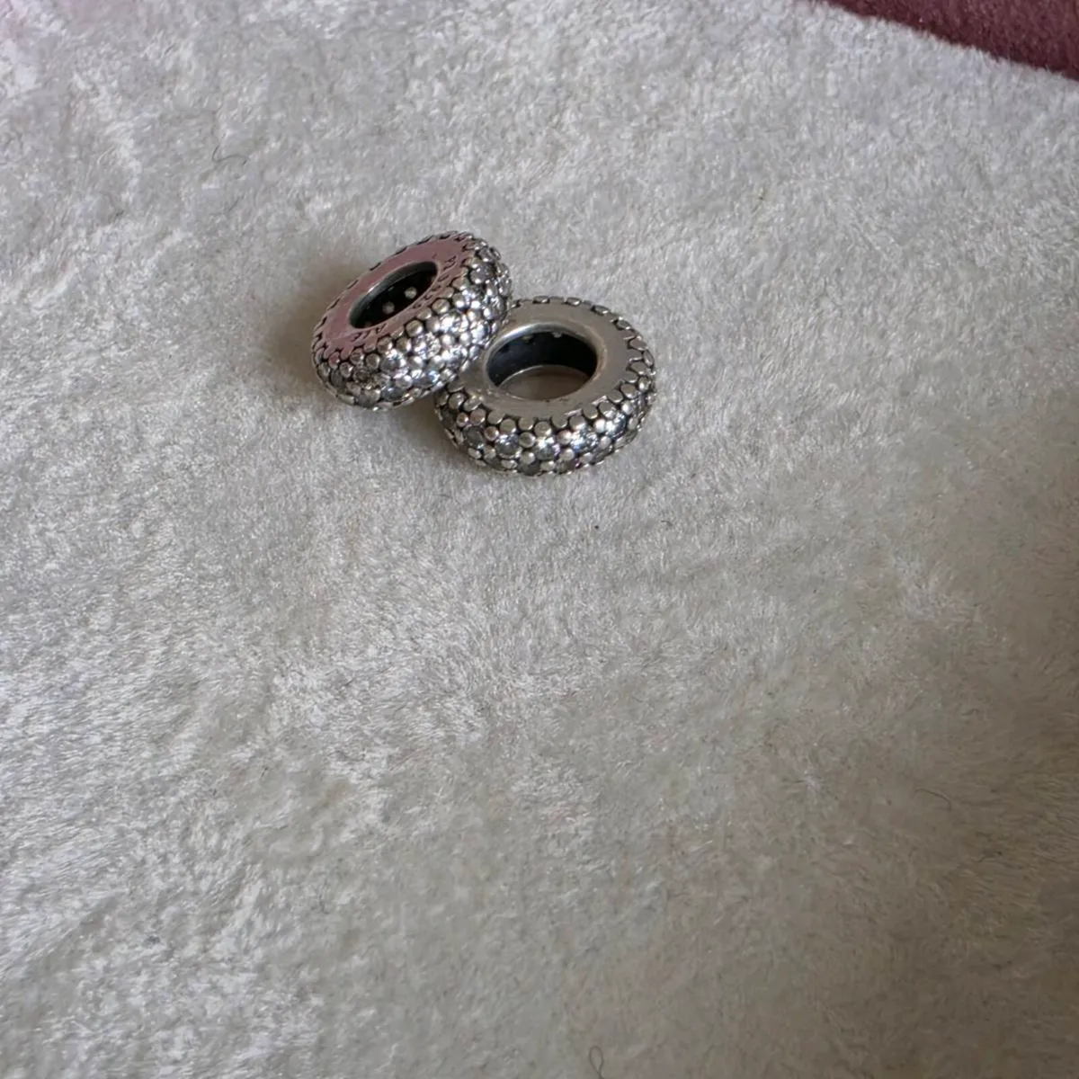 Pandora sparkly spacer charms x2 - Image 1