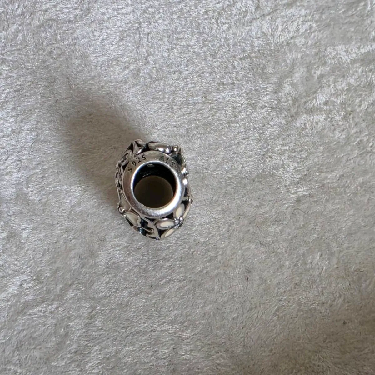 Pandora heart charm with flowers enamel - Image 3