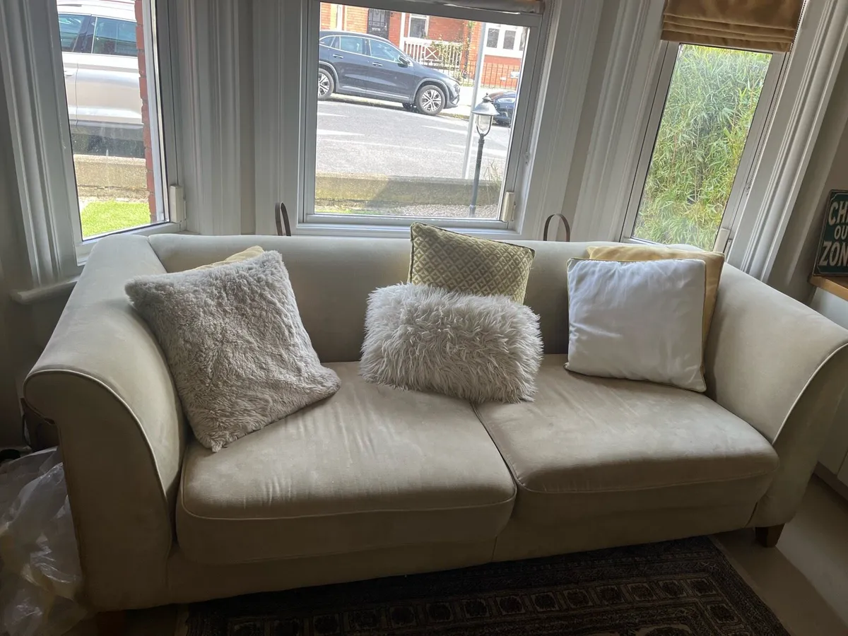2 seater large cream couch