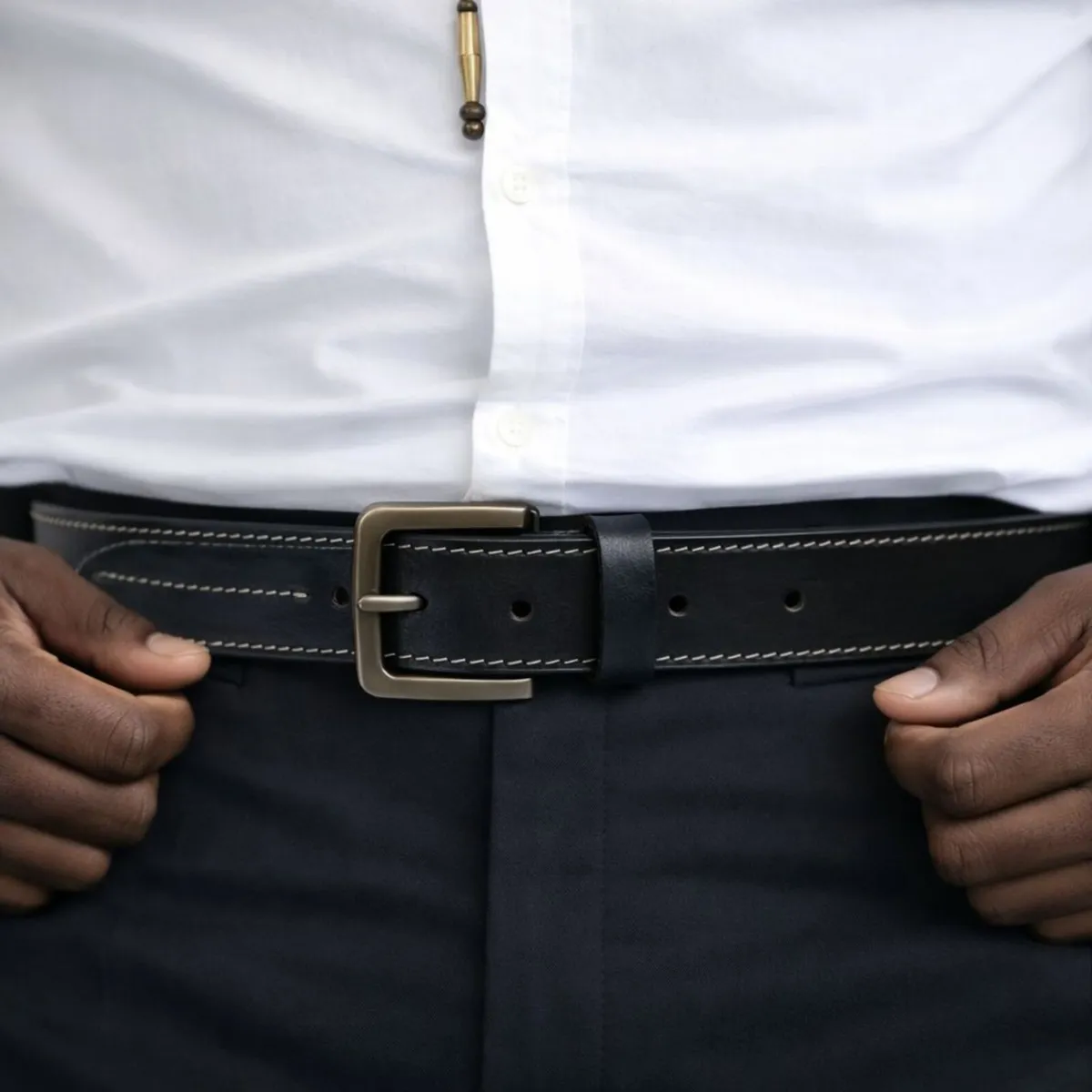 Unisex Premium Genuine Leather Belt - Image 2