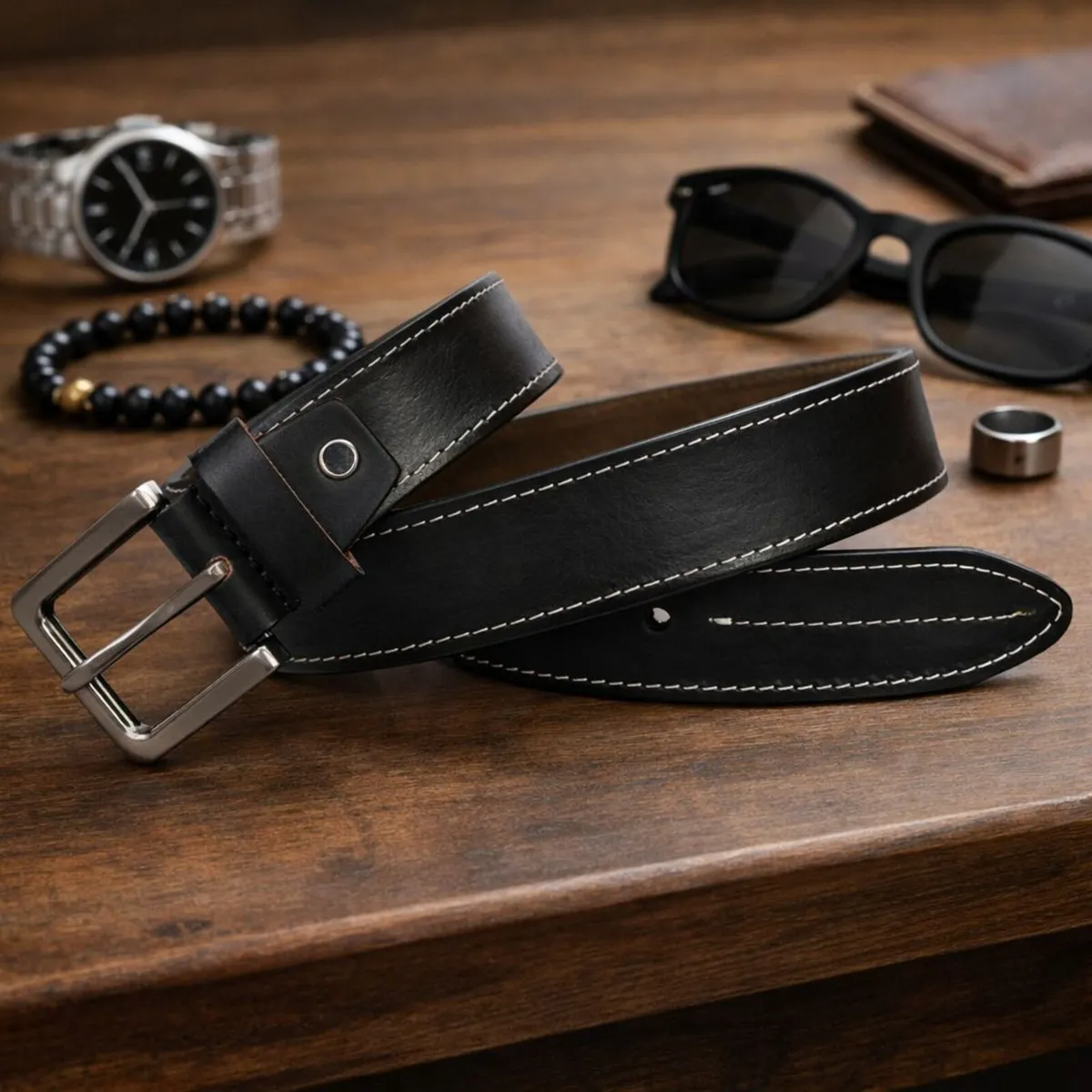 Unisex Premium Genuine Leather Belt - Image 1