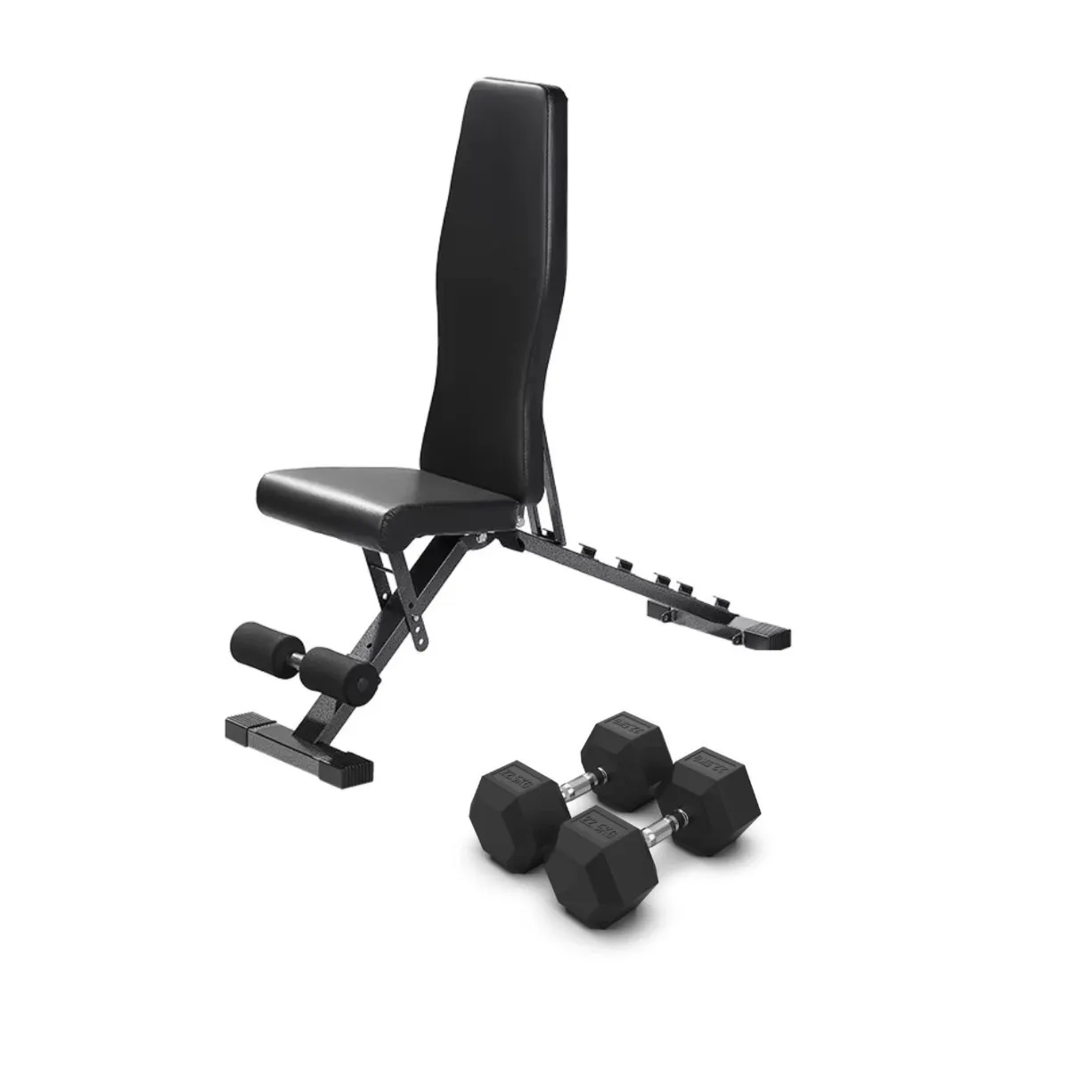 22.5kg Hex Dumbbells and Bench-Free Delivery