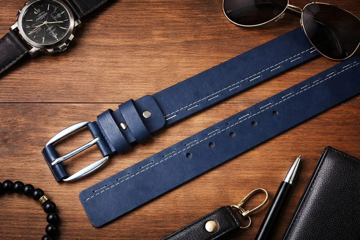 Women’s Black Leather Belt - Image 4