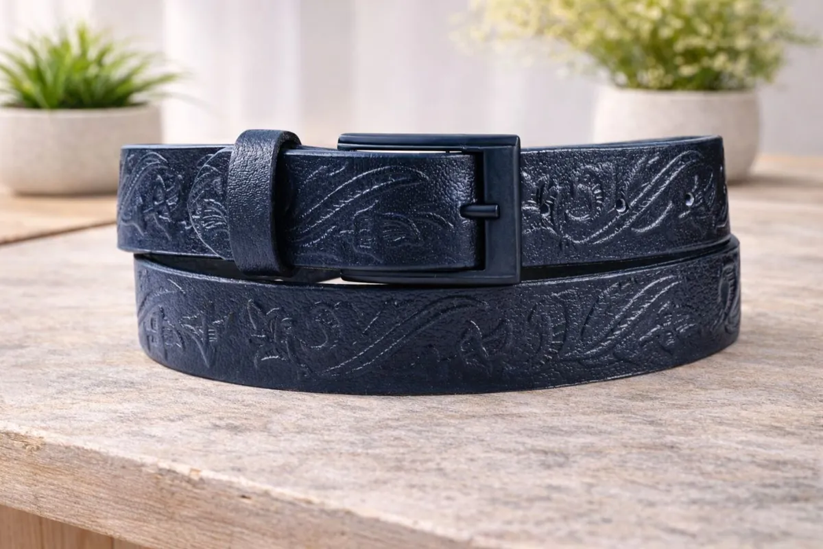 Premium Embossed Genuine Leather Belt - Image 4