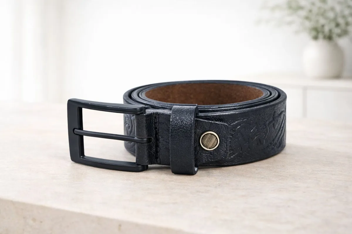 Premium Embossed Genuine Leather Belt - Image 3