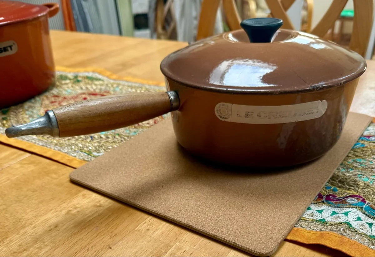 Le Creuset Cast Iron Saucepan with Wooden Handle - Image 1