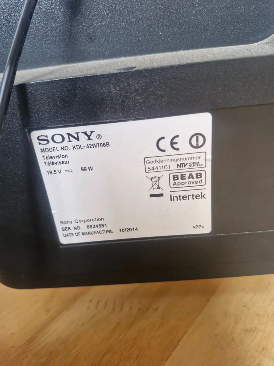 Sony 42in TV - Image 4