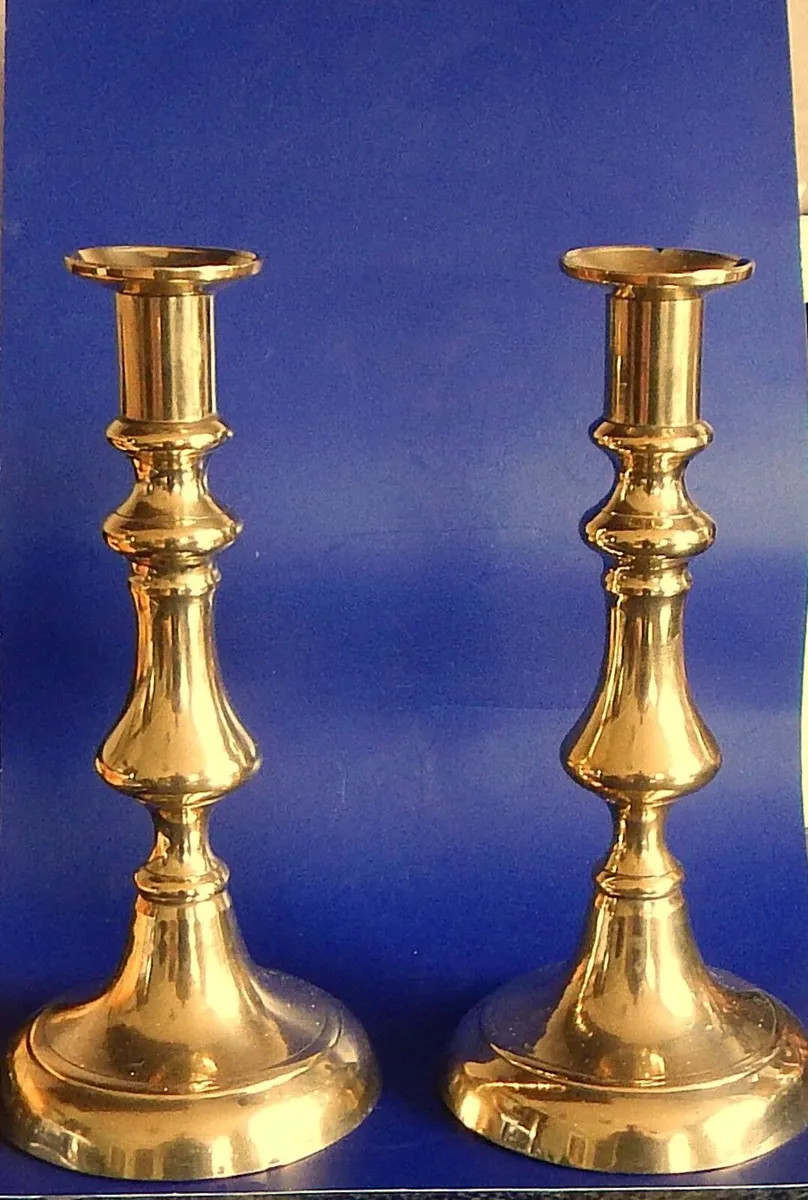 Pair of Vintage Brass Candlesticks - Image 1