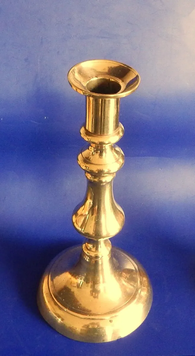 Pair of Vintage Brass Candlesticks - Image 2