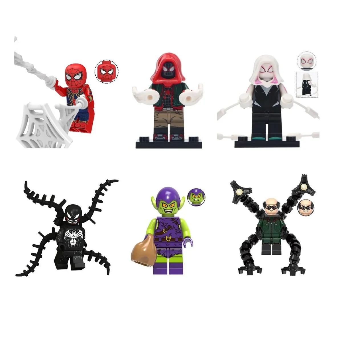 [6-Pack] Spider-Man Heroes & Villains Minifigures - Image 1