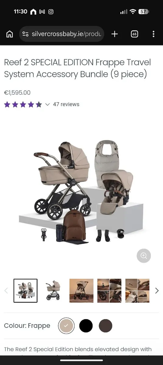 Silver Cross Reef 2 limited edition Travel system - Image 1