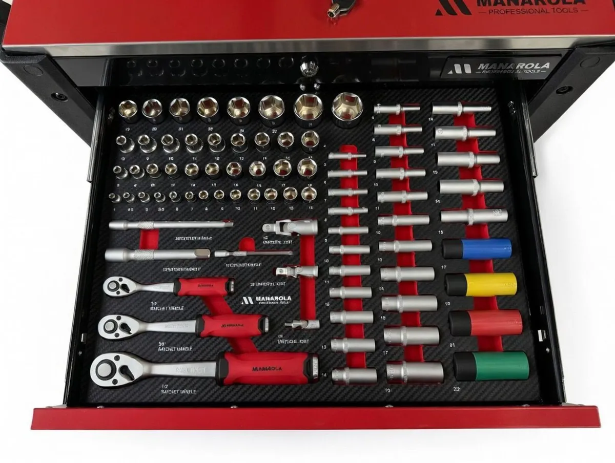 7 Drawer Tool Box Toolchests With Tools - Image 4