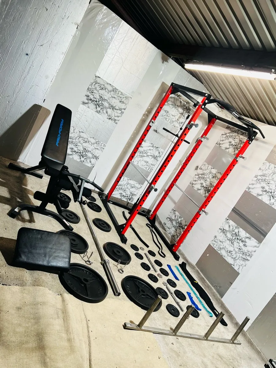 BODYMAX POWER RACK WEIGHTS BARBELL DUMBBELLS+ LOTS - Image 2